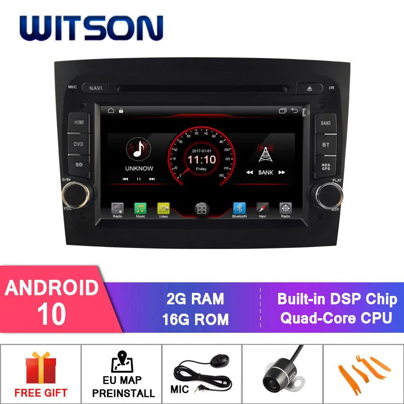 

WITSON Android 8,1 автомобильный DVD gps плеер для FIAT DOBLO 2016 встроенный модуль Wi-Fi, TPMS/DVR/carплеер DONGLE 1080 P HD видео