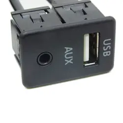 2025 New 1.5M Car Dash Flush Mount USB Port Panel 3.5mm AUX USB Extension Cable Adapter