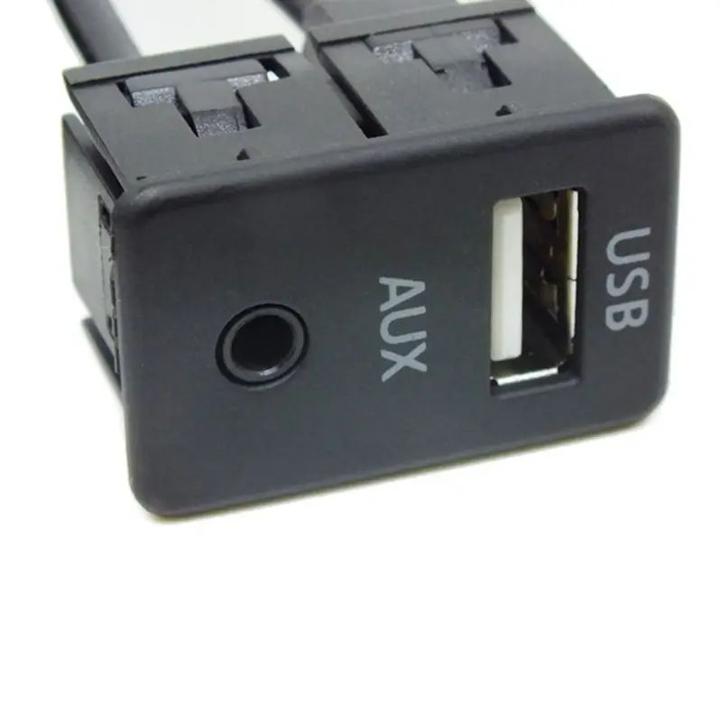 2022 nowy 1.5M do deski rozdzielczej samochodu podtynkowy Port USB Panel 3.5mm AUX przedłużacz USB Adapter