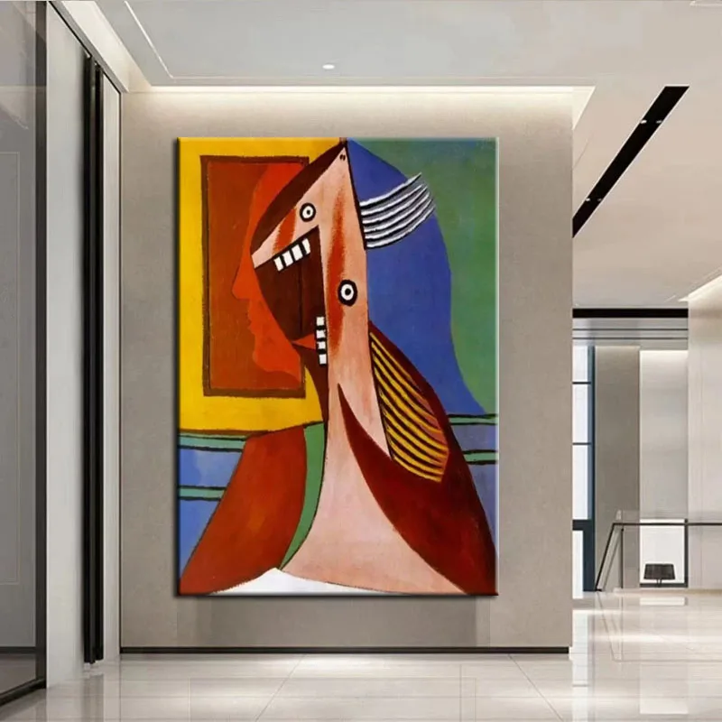 

100% Hand Painted Picasso Oil Painting Hand Made Abstract Canvas Painting Wall Art Home Decoration Large Size Frameless