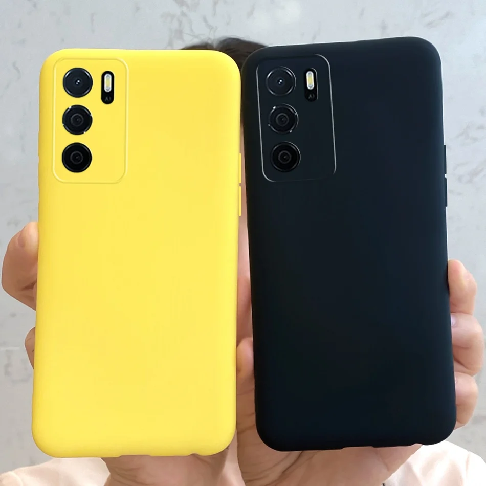 Liquid Silicone Phone Case For OPPO A16 Case Oppo A 16 A16s A54s Soft Rubber Back Cover For Oppo A16 S 16s A16 CPH2269 Fundas