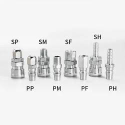 Pneumatische fitting C-type snelkoppeling hogedrukkoppeling SP SF SH SM PP PF PH PM 20 30 40-inch draad (PT)