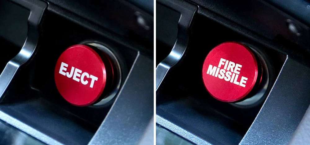 Set Da 3 Coperture Antipolvere Per Accendisigari Auto, In Lega Di Alluminio, Colore Rosso E Nero - 3