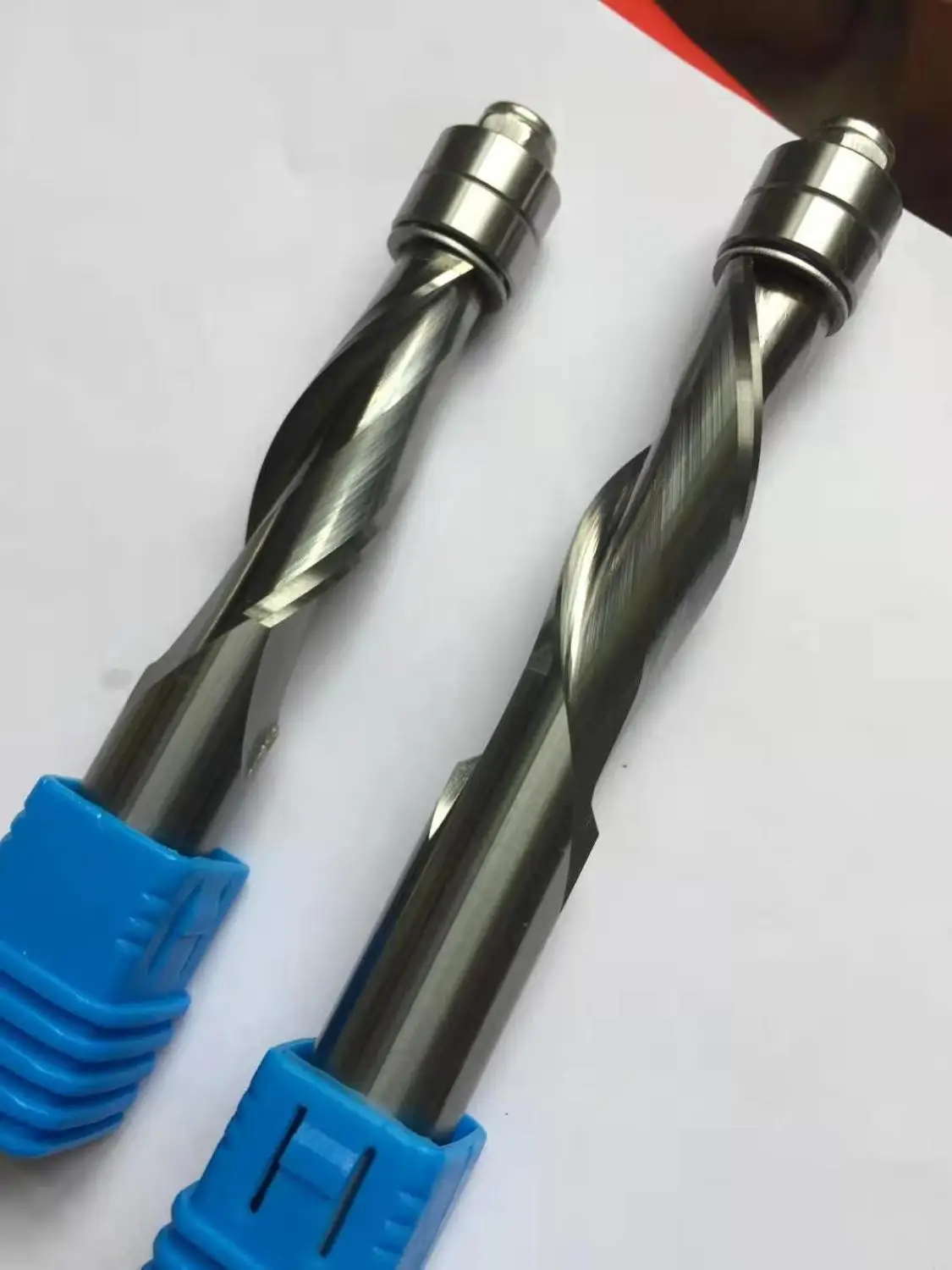 Chắc Chắn Carbide 2 Sáo Xả Viền Router Bit Mang Hướng Dẫn-Xoắn Ốc Upcut/Downcut-1/4 “1/2" lắc Chân