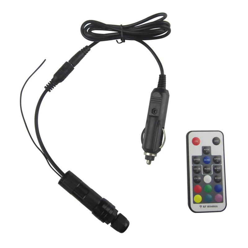 DC12V 2W RGB side glow fiber optic light kit for car decoration LED Neon Lights Shoes Clothing Car waterproof 1m/2m/3m/4m/5m/6m