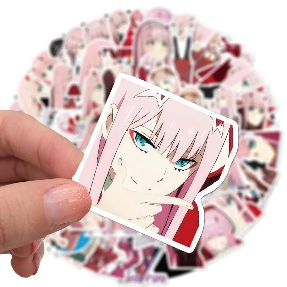 10/30/50Pcs Anime DARLING In The FRANXX Stickers Zero Two 02 Laptop Luggage Motorcycle Skateboard Bicycle Guitar Anime Stickers