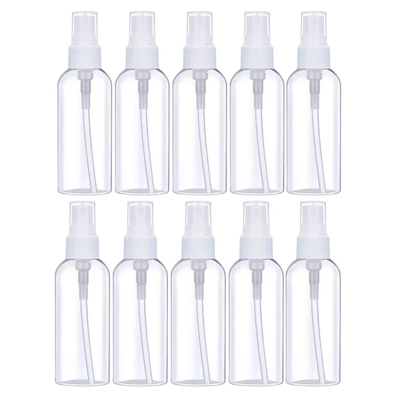 

10 PCS 50ml 0.67oz Fine Mist Spray Bottle Clear Travel Bottles Leak Proof for Makeup Cosmetic Containers