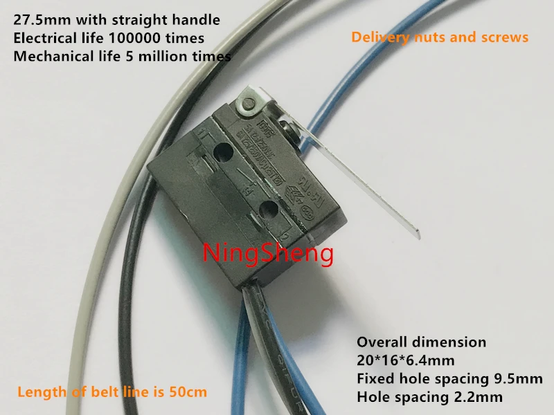 Original new 100% G905-C 3 line waterproof travel limit micro switch with long handle silver contact 6A