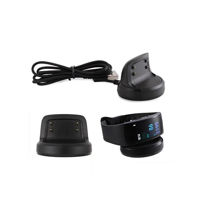 USB Dock Charger Adapter Stand Charging Cable Cord For Samsung Galaxy Gear Fit 2 R360 / Fit2 Pro R365 Smart Bracelet Wristband