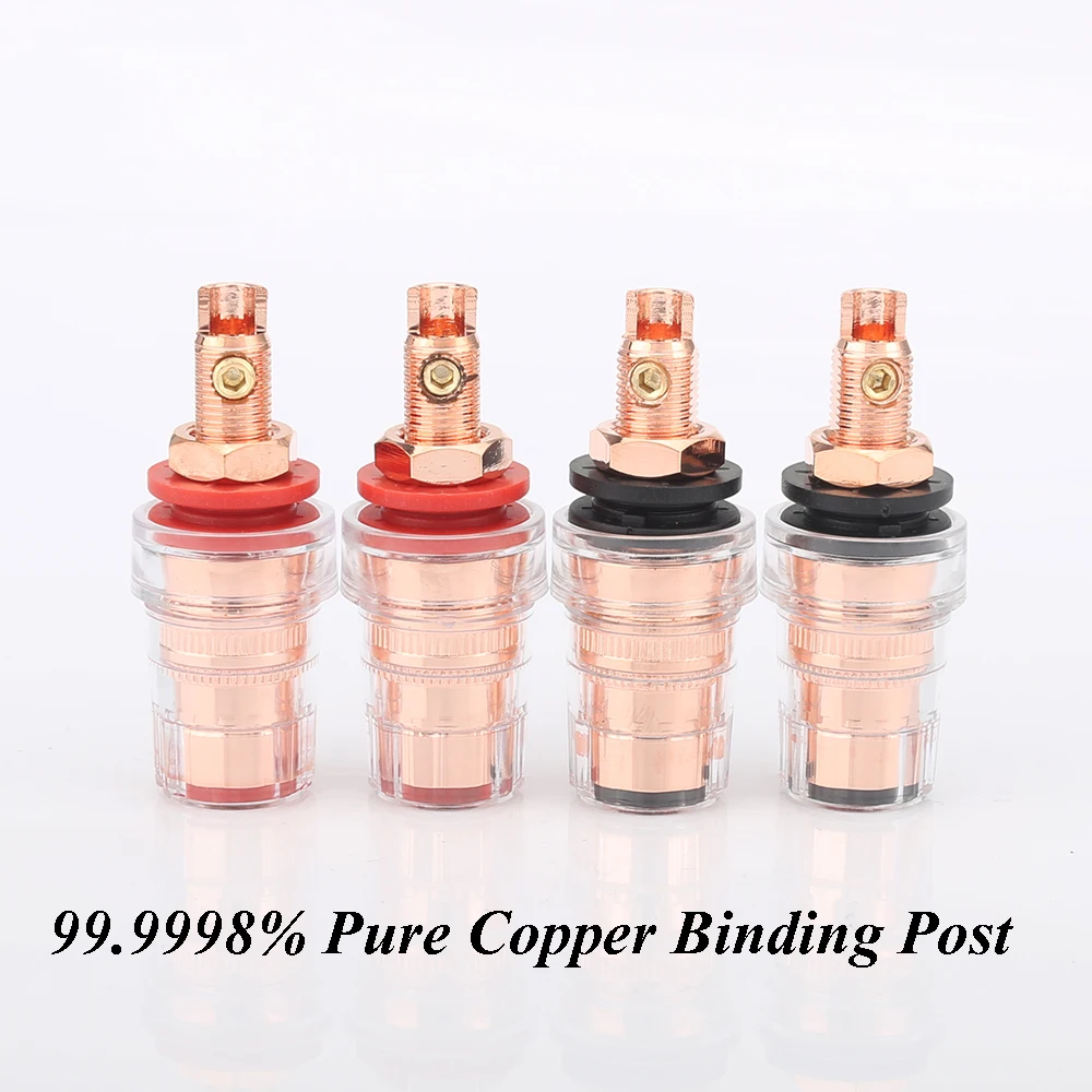 High Quality 99.9998 Purity Copper Speaker Binding post Panel Connectors for Amplifier