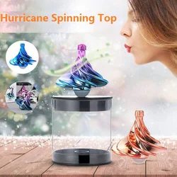 Pneumatic Gyro Decompression Toy Colorful Wind Blowing Pneumatic Spinning Top Fun Flying Spinner Original Gifts Stress Relief