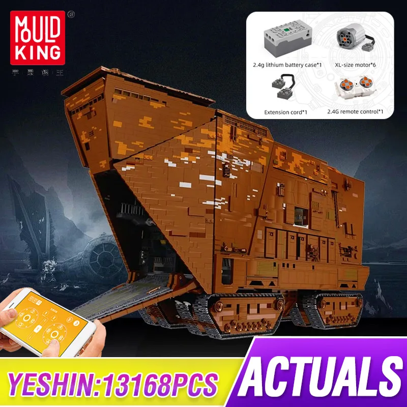 

MOULD KING Star Plan Toy MOC-13289 Cavegod UCS Sandcrawler War Ship Building Blocks Construction Model for Adults and Boys