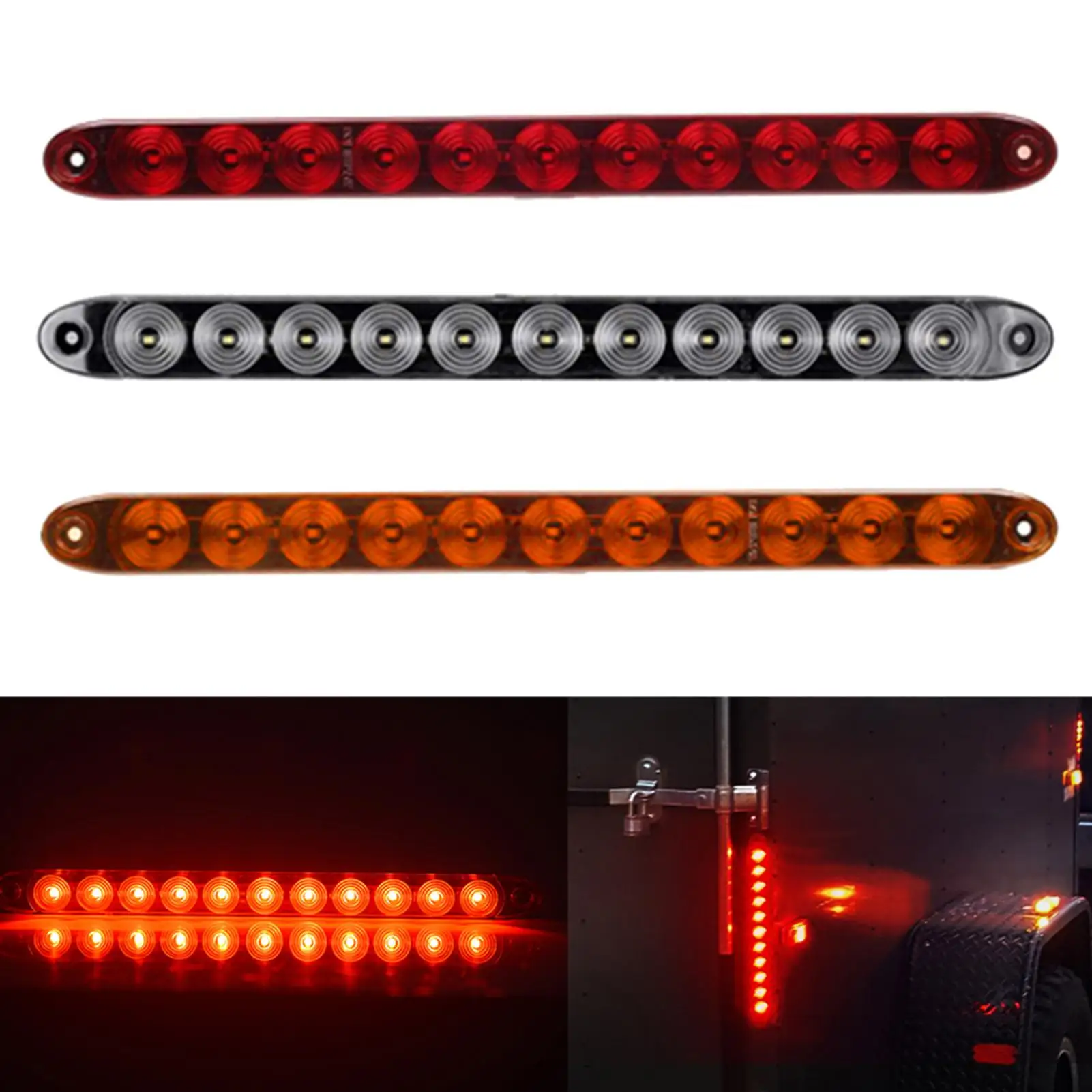 10-30V 0.66W 11 LED Truck Trailer Brake Lamp Stop Turn Tail Signal Light Strip Energy Saving Durable Car Lights  Car Accessories