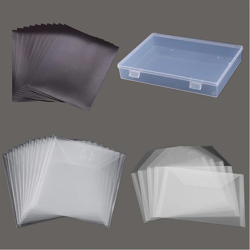 Magnetic Sheets & Plastic Folder Bags Storage Box Containers For Storing Cutting Dies Stamps Holders Organizer Transparent Bags