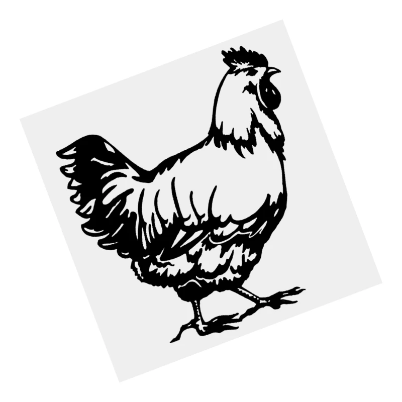 

S51131# Black Transparent Car Stickers Vinyl Decal Cute Hen Chicken Vivid Farm Motorcycle Decorative Accessories Waterproof