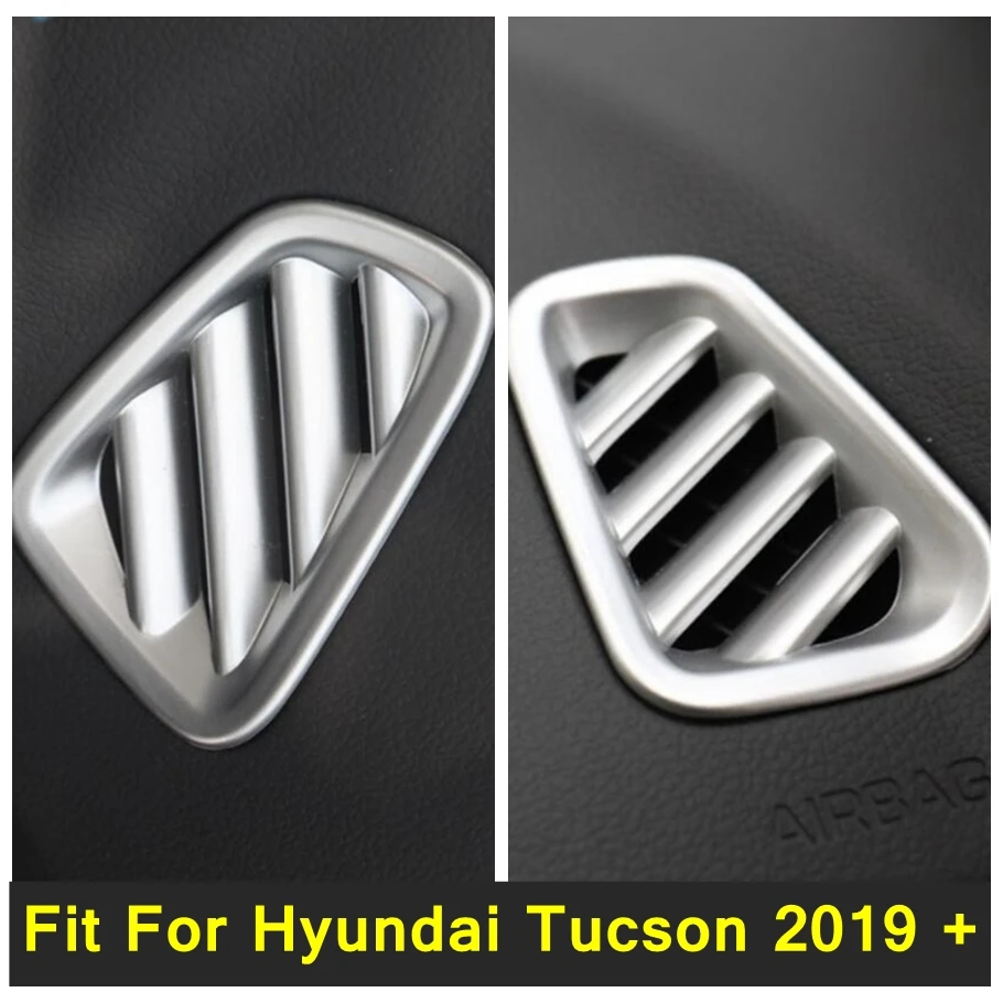 

Car Side Air Conditioning AC Outlet Vent Frame Cover Trim For Hyundai Tucson 2019 2020 Carbon Fiber / Matte Interior Accessories