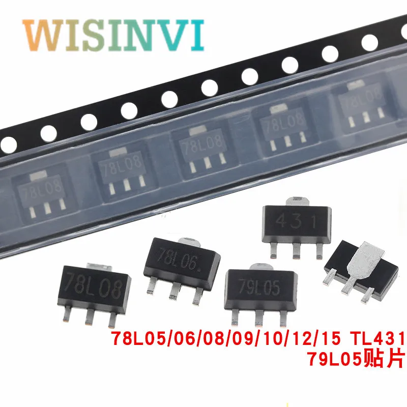 TL431 78L05 78L06 78L08 78L09 78L10 78L12 78L15 78L33 3.3V 5V 6V 8V 9V 10V ...SOT89 SMD transistor Assorted KIt 9kinds X10pcs