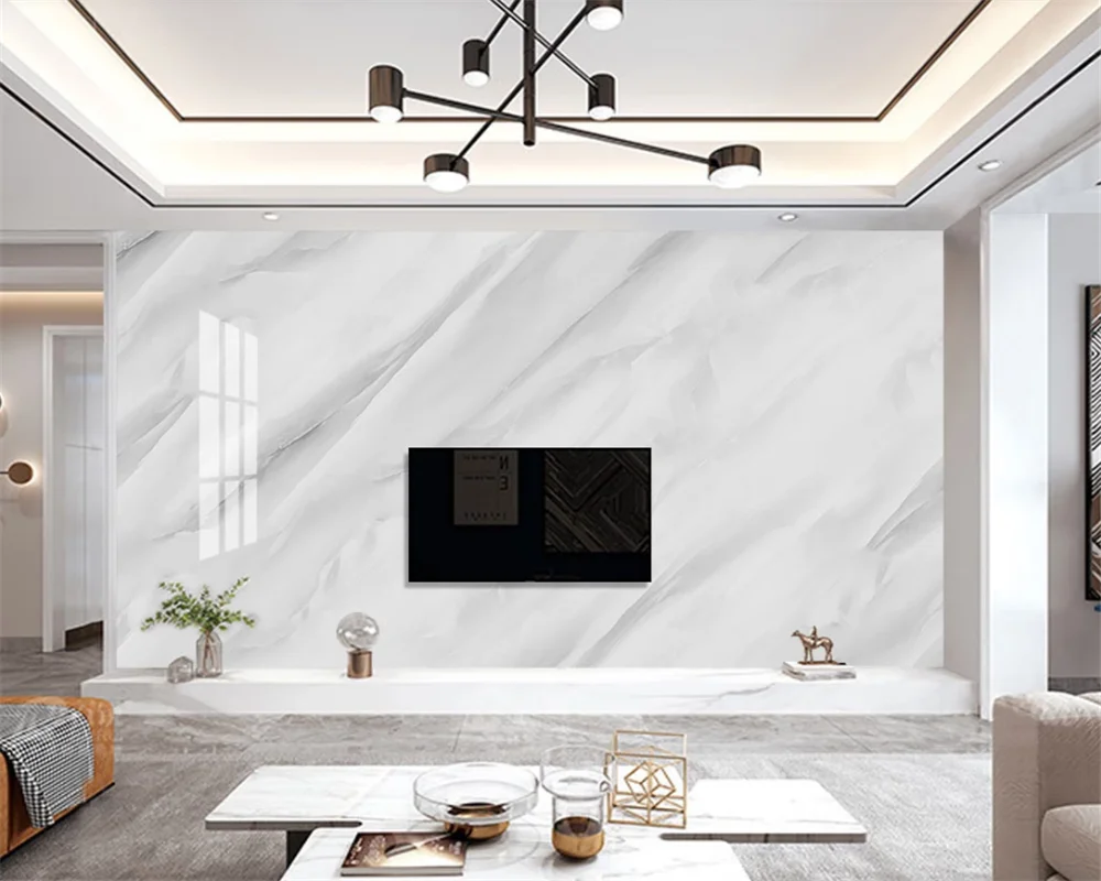 beibehang Customize new atmospheric simple elegant white jazz white gray marble background wallpaper papier peint