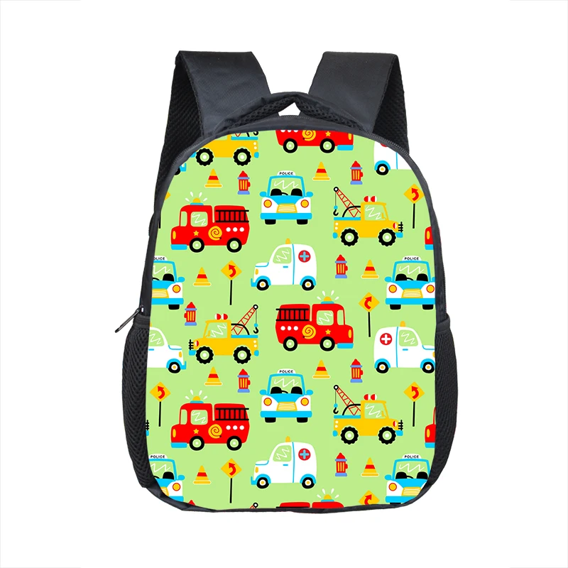 Cartoon Firetruck Excavator Tractor Backpack Children School Bags Kids Kindergarten Bag Baby Toddler Backpack Boys Book Bag Gift