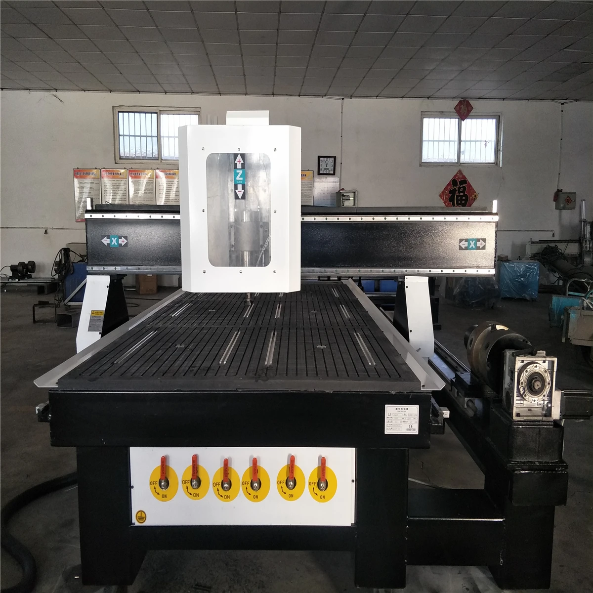 Manufacture Price Rotary Wood 3d Cnc Router/Multi Heads 1325 CNC Milling Machine 4 Axis Table Legs Engraving Cutting Machine