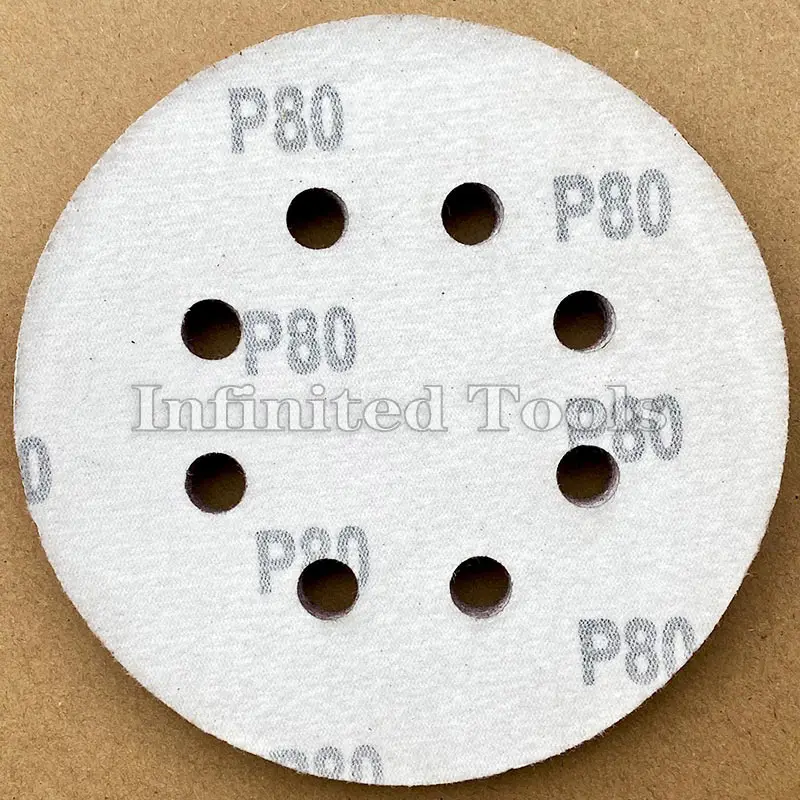 10pcs 125mm Sanding Discs 8 Hole Hook Loop Sandpaper 40Grit-3000Grit Sanding Paper Sanding Disc Abrasive Polishing Tools