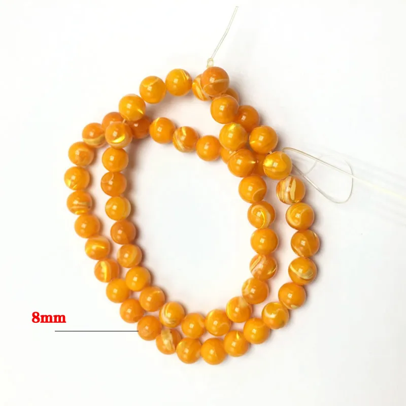 Natural Brown Yellow Trochus Sea Shell Round Loose Beads 2 3 4 5 6 7 8 9 10 12 14 MM Pick Size for Jewelry Making