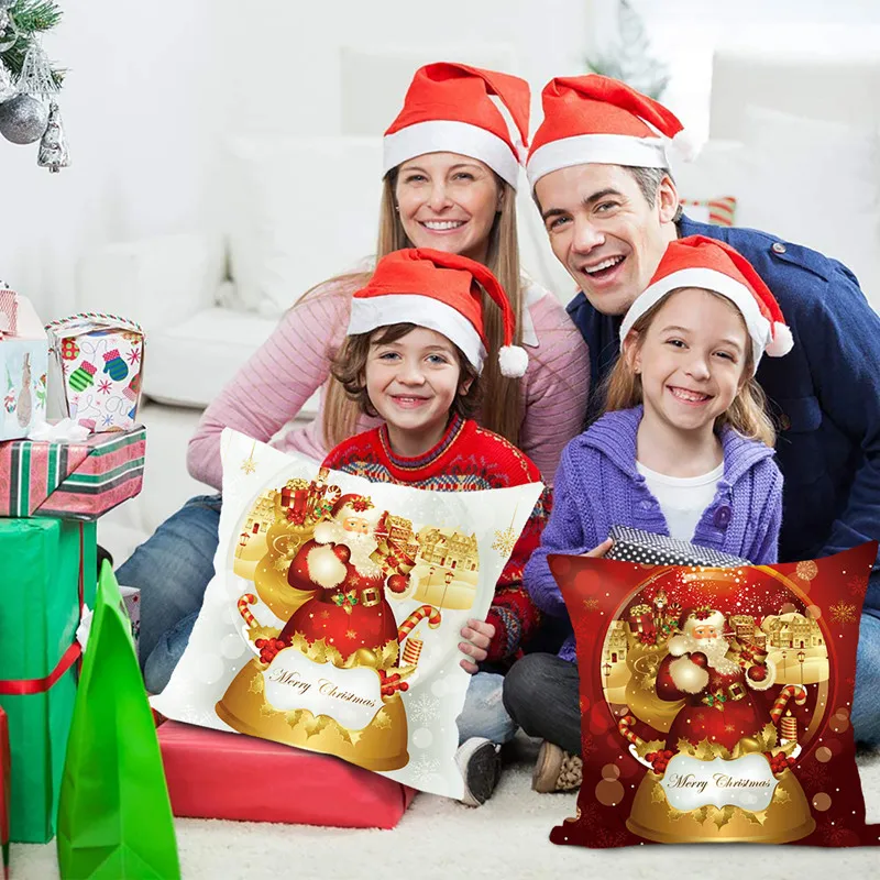 Funda de cojín navideña para decoración del hogar, adorno de Navidad, regalos de Navidad, Feliz Año Nuevo, 2023, 2024