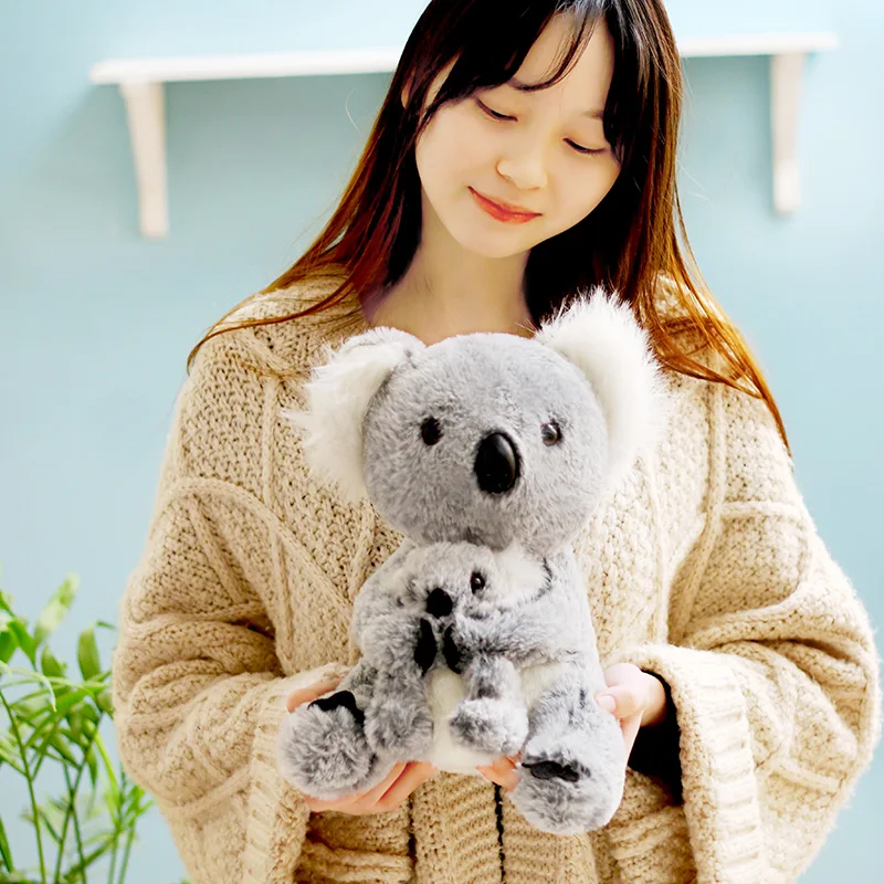 Big Soft Koalas Bear Plush Toys Adventure Koala Doll Kawaii Simulation Mother Kids Koalas Birthday Christmas Gift For Kids Baby