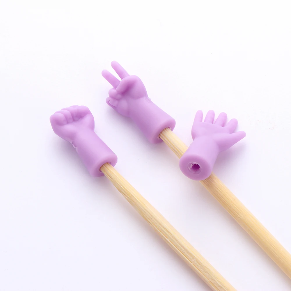 6/10pcs Knitting Needles Point Protectors For DIY Weave Knitting Mix Shaped Needle Tip Stopper Pullover Rubber Anti-shedding Cap