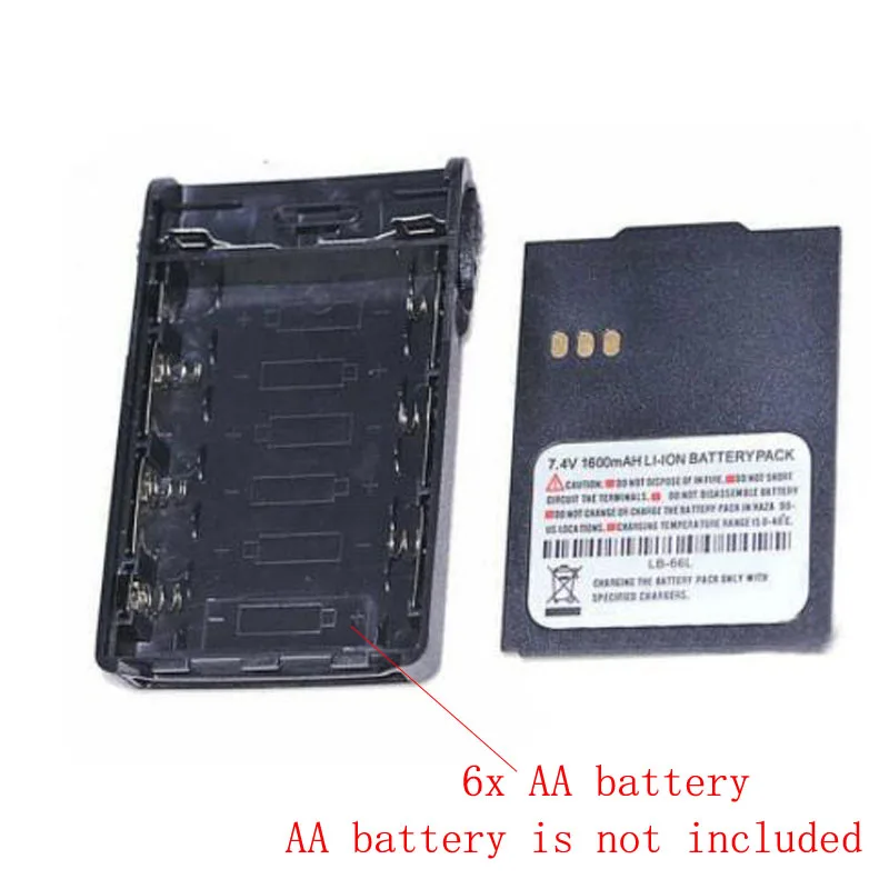 Replace 7.4V 1600Mah Battery Pack 6x AA battery Case Box for puxing px777,px888k,vev3288s,vev v1000,vev v16 etc Walkie Talkie