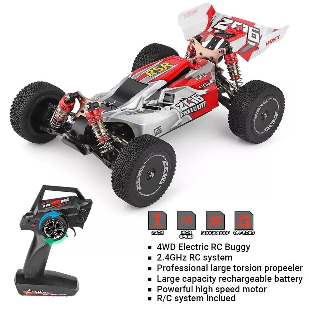 1/14 2.4G Racing RC Car 4WD High Speed Remote Control Vehicle 60km/h Oil pressure Shock Absorbers Kids Gift VS 12815 1631 FY03