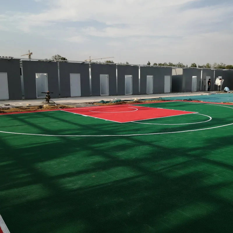 Cushion Basketball Tiles Shock Outdoor Athletic Surface Modular Sports Flooring For Schools And Universities