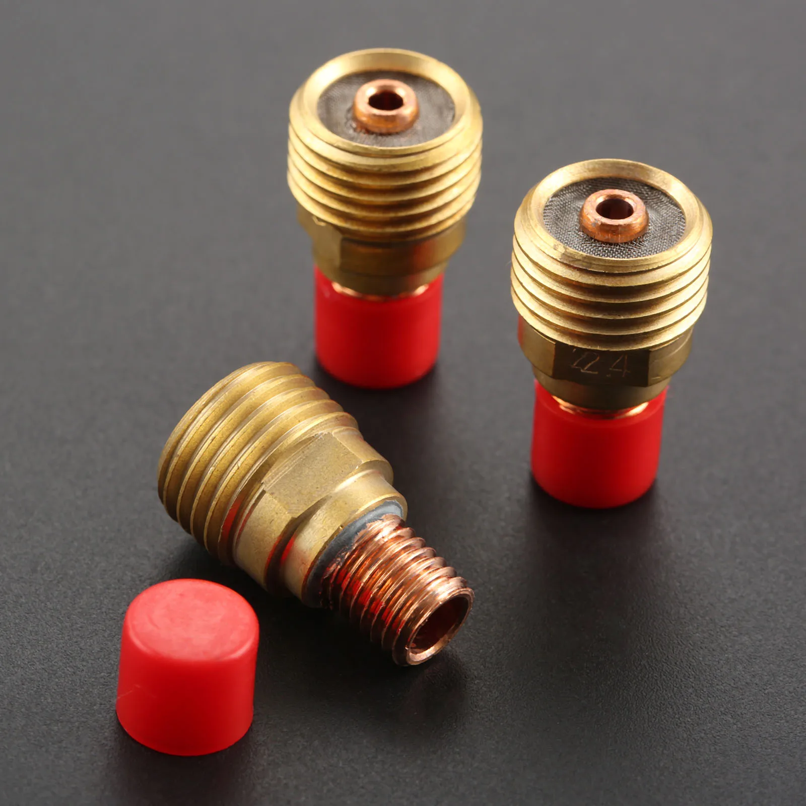 TIG Que Hàn Ống Kính Collets Cơ Thể Khí Ống Kính 45V44 3/32 "2.4Mm Phù Hợp Với Hàn TIG Đèn Pin Bị Tiêu Thụ SR PTA DB WP 9 20 25 Series 3x