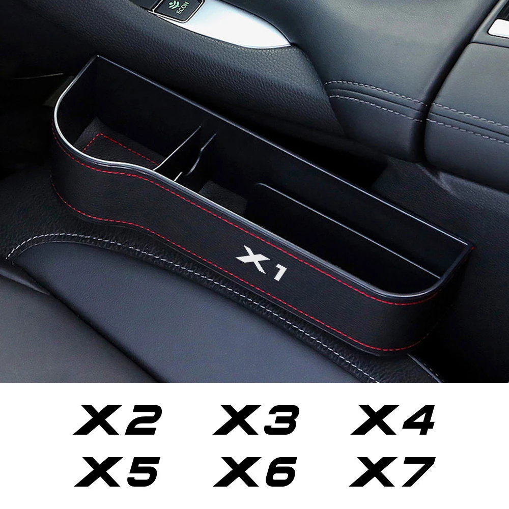 Car Seat Gap Storage Box For BMW X5 E83 X1 E84 F49 X7 V8 X2 F39 X3 E83 X6 E71 E72 X4 xdrive Accessories Interior Phone Holder