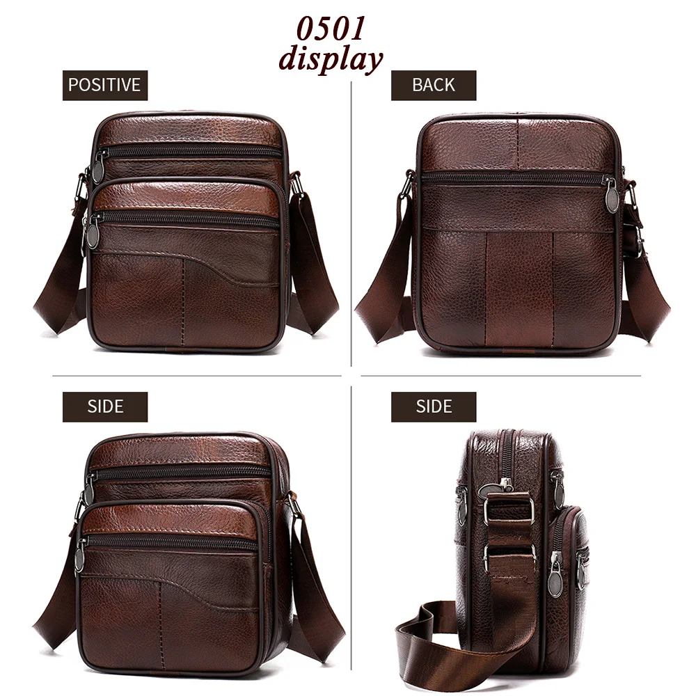 MVA Men\'s Bag Genuine Leather Handbags Men Leather Shoulder Bags Men Messenger Bags Small Crossbody Bags For Man Fashion    0501