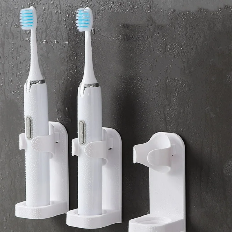 Creative Traceless Self-adhesive Electric Toothbrush Stand Rack Wall-Mounted Toothbrush Holder Bathroom Accessories Organizer