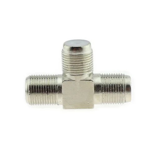 

5pcs 3-Way F Adapter F Female Jack to 2 F Female T type Splitter RF Coaxial Connector