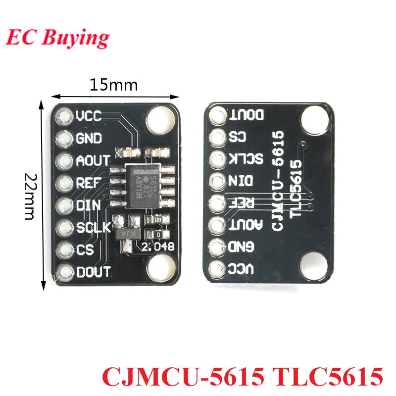 TLC5615 Conversion Module Digital to Analog 10 Bit Serial DAC Converter Module Power-on Reset CJMCU-5615 for Industrial Control