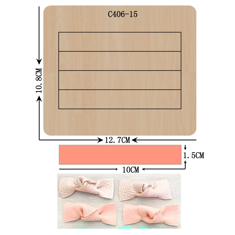 Bow Wooden Die Scrapbooking, Cutting Dies, Multiple Sizes, Compatible with Most Die Cutting Machines, C406-15, New