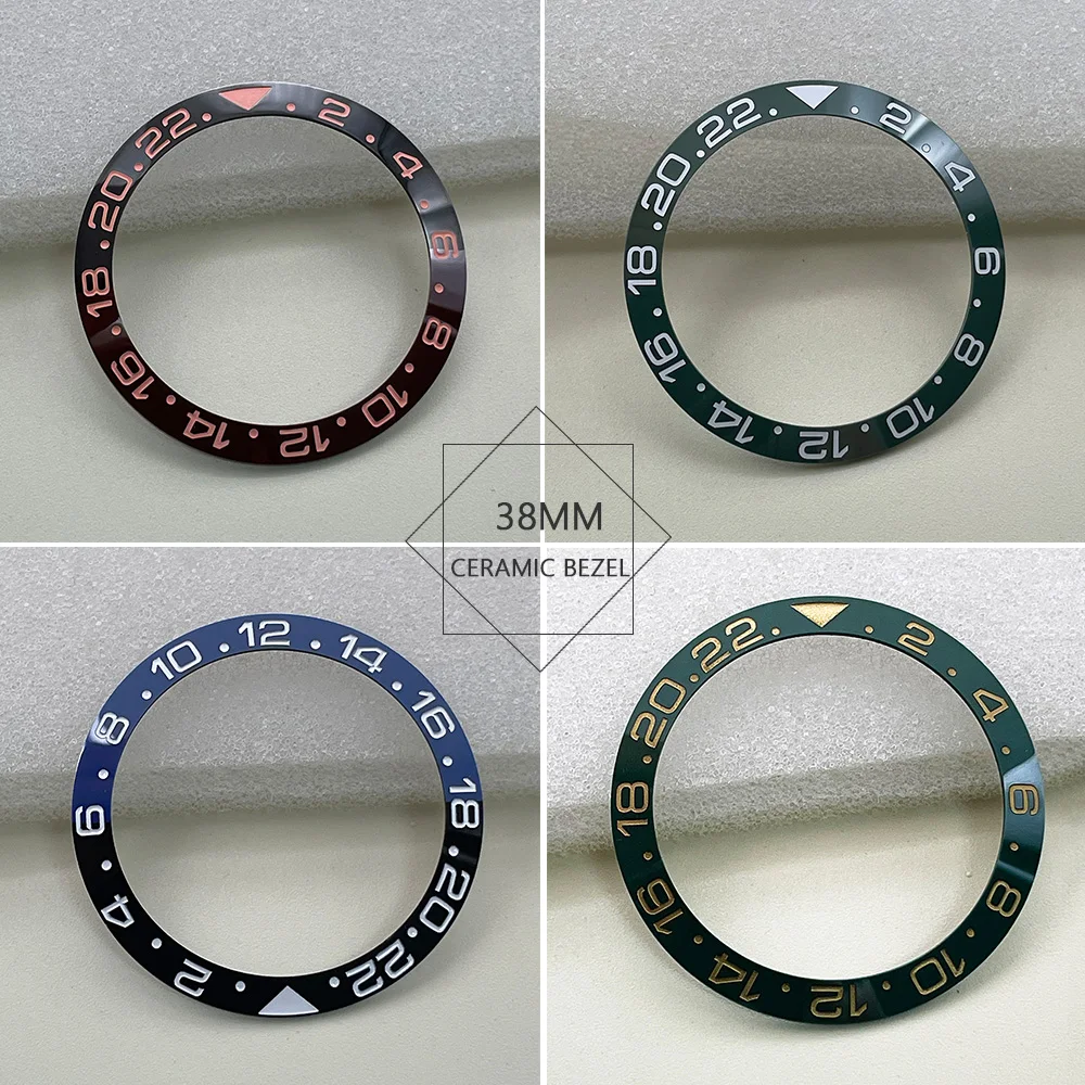 38x30.6mm Watch Ceramic Bezel Circle GMT Case Ring Watch Face Decoration Brand Watch Replace Accessories