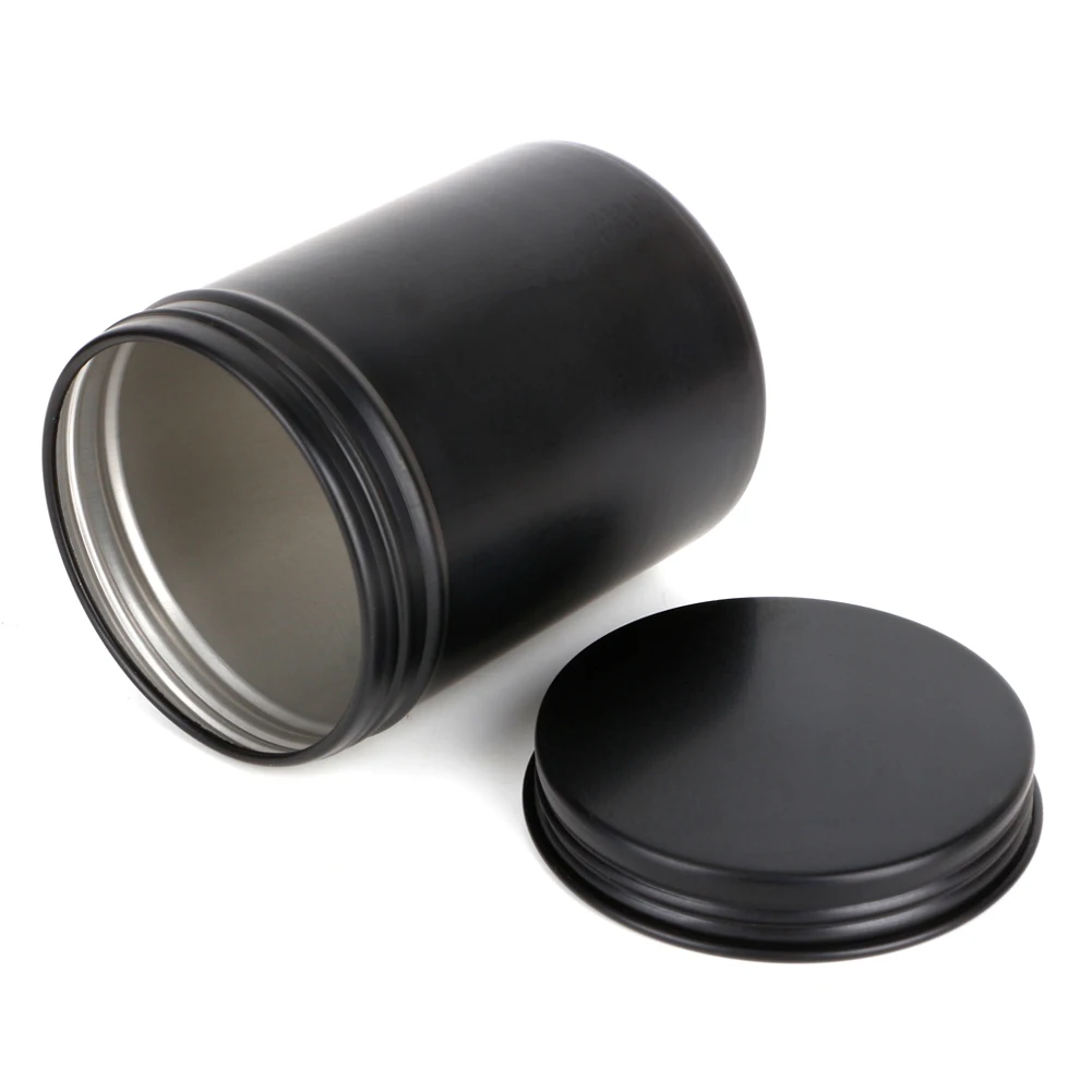 10pcs 200ml Black Candle Jars Empty Containers Metal Tin Round Aluminium for Wax Melt Making Kit DIY Storage