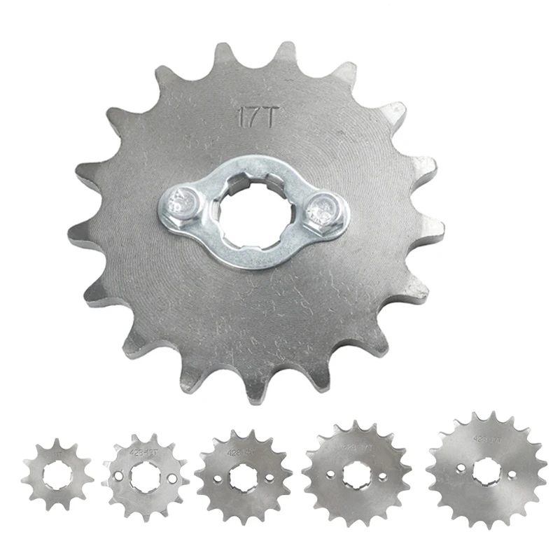 428# 17mm  Front Engine Sprocket 70 110 125cc 10 12 13 14 15 16 17 18 19T Pitbike Moped Scooter ATV Karting Chain Motorcycle