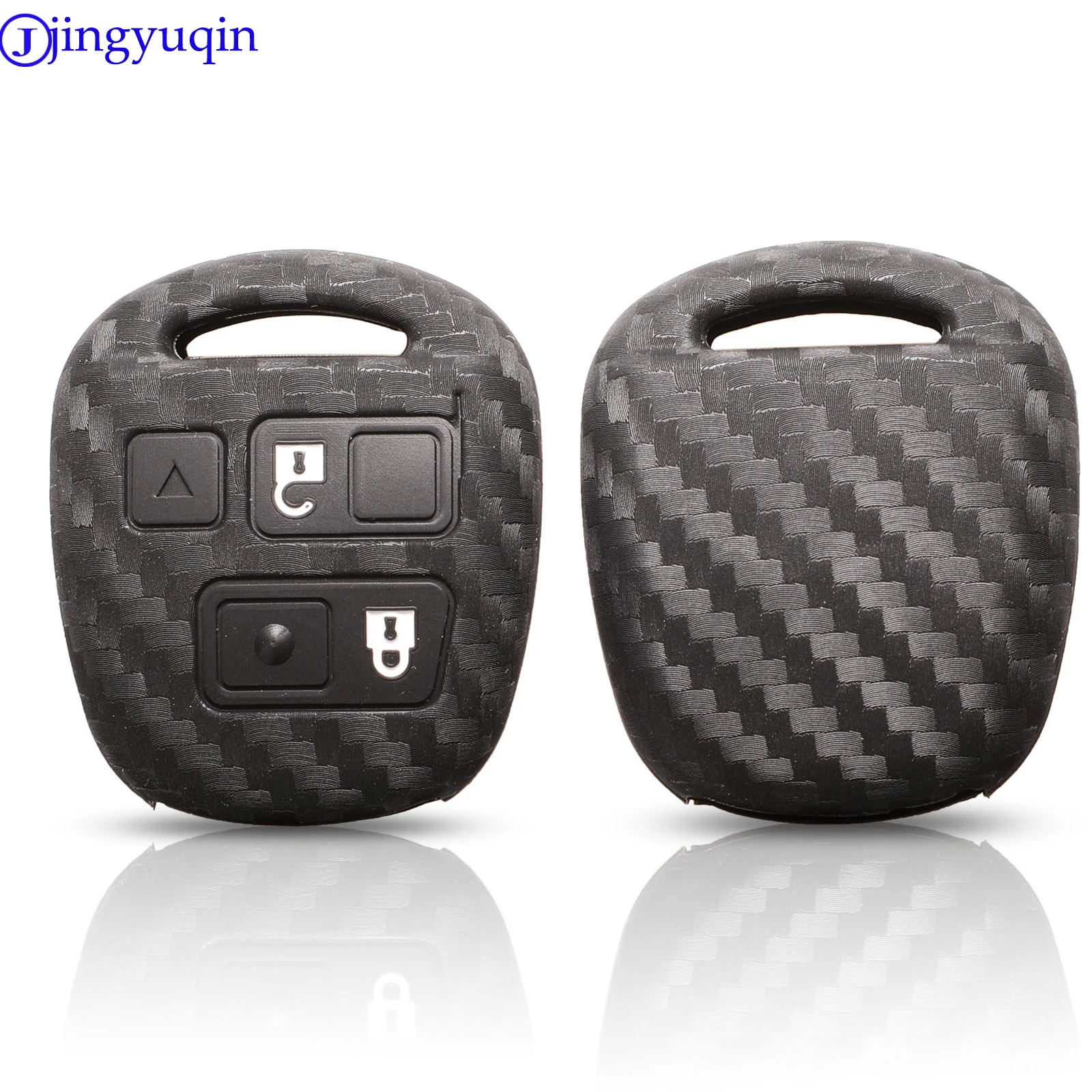 Jingyuqin Kohle faser Patten Silikon Autos chl üssel schale für Lexus für Toyota Remote Key Case Halter Fall Abdeckung