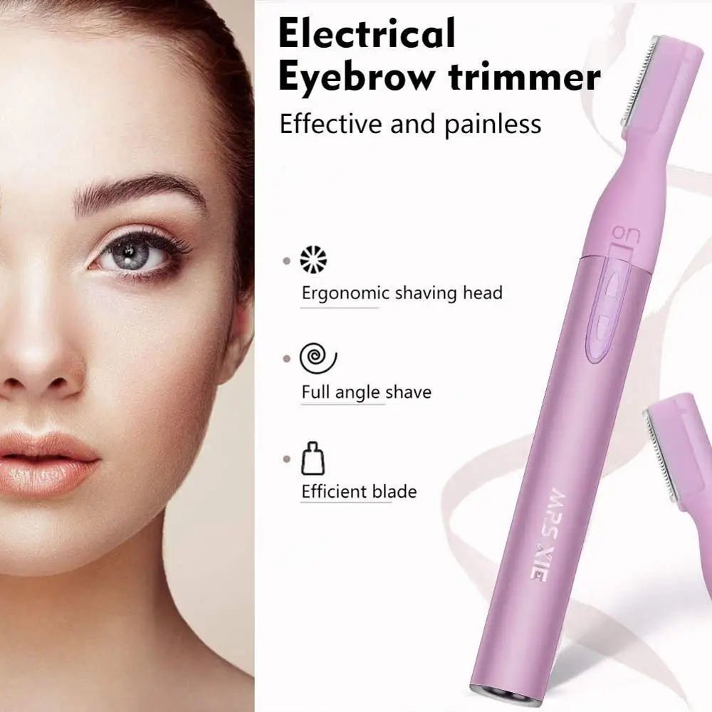 眉毛トリマー、女性用眉毛かみそり、痛みのないインスタント脱毛トリマー、眉毛に最適、顔の髪、ビキニライン