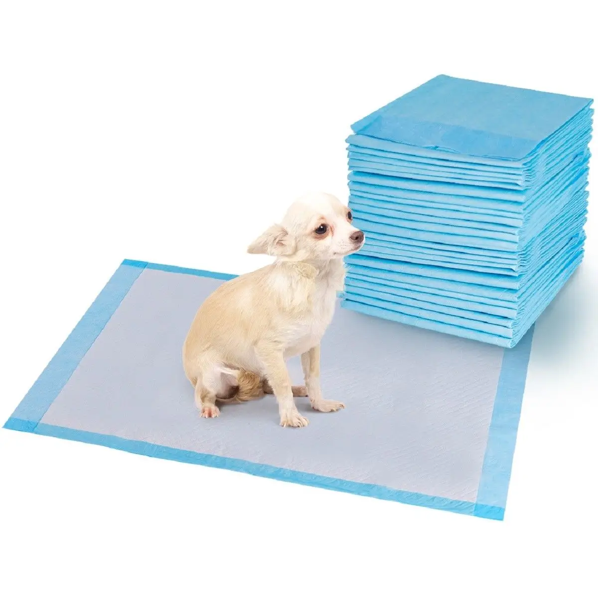 

Costway 150 PCS Puppy Pet Pads Dog Cat Wee Pee Piddle Pad Training Underpads (24'' x 36'')