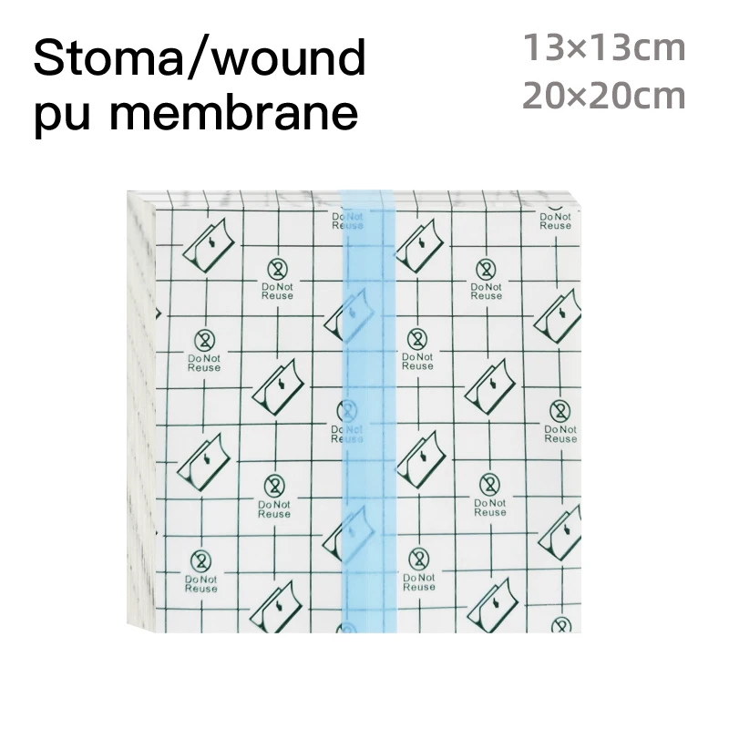 

100 pieces of ostomy bag waterproof pu film bathing medical transparent tape Stoma Wound Dressing fixing tape hypoallergenic