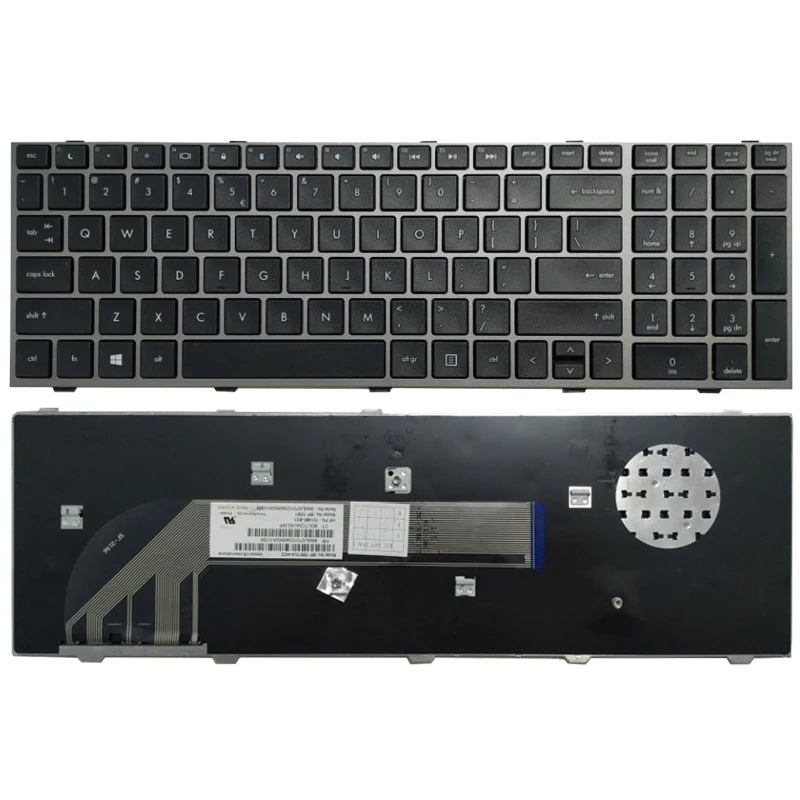 

New US Keyboard For HP Probook 4540 4540S 4545 4545S With Frame Sliver English Keyboard