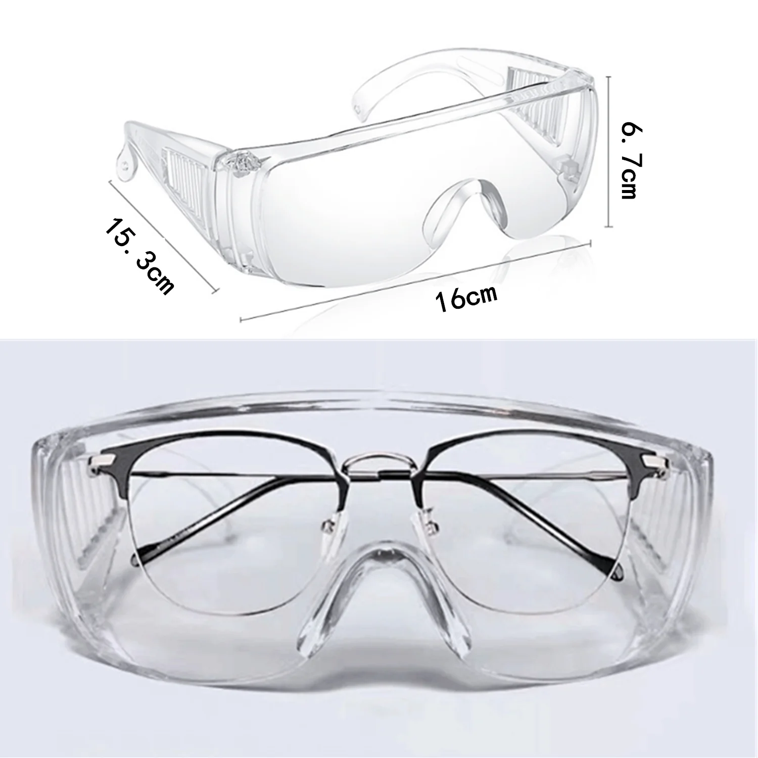 Safety Goggles Glasses Transparent Dust Proof Glasses Workplace Lab Dental Eyewear Splash Eye Protection Anti wind Glasses