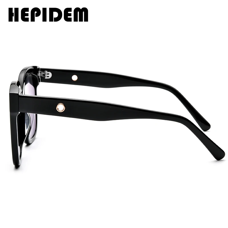 HEPIDEM Vintage Gentle Sun Glasses Men 2020 Flat Lens Big Oversize Square Frame Sunglasses for Women Brand Design Eyewear KUKU