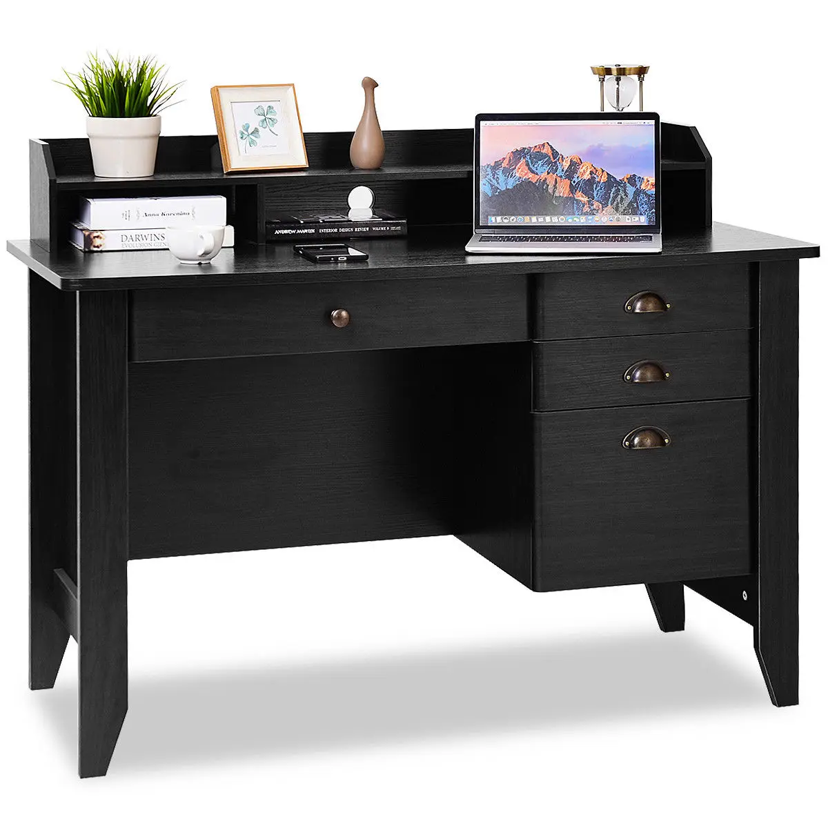 

Costway Computer Desk PC Laptop Writing Table Workstation Student Study Furniture HW65851BK